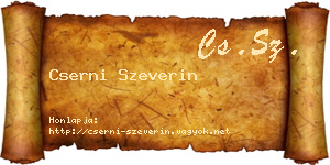 Cserni Szeverin névjegykártya